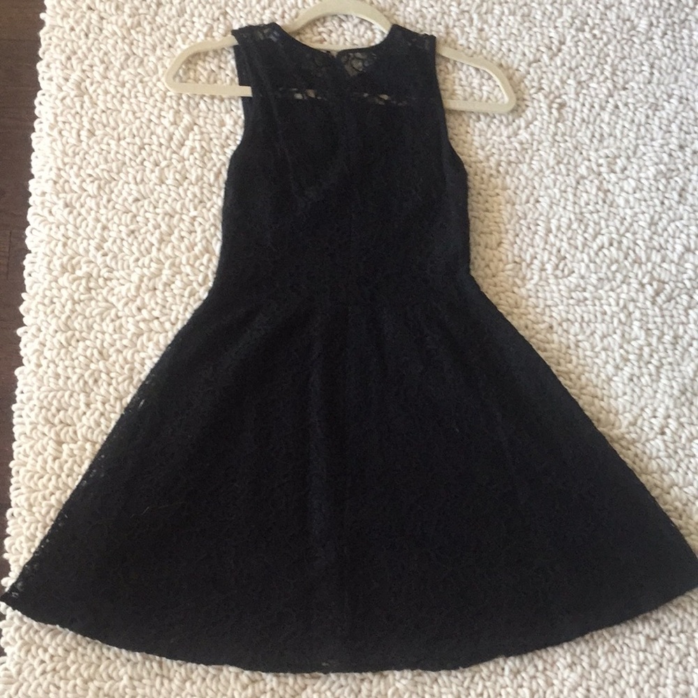 For Love & Lemons Lulu Lace Black Skater Dress - Picture 7 of 7